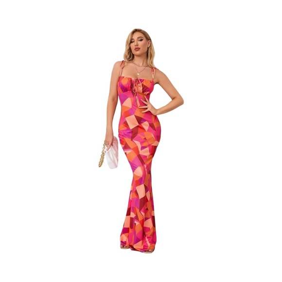 Prism Heat Cut-Out Maxi | Size M | Boho Glam Statement Dress - Picture 6 of 10